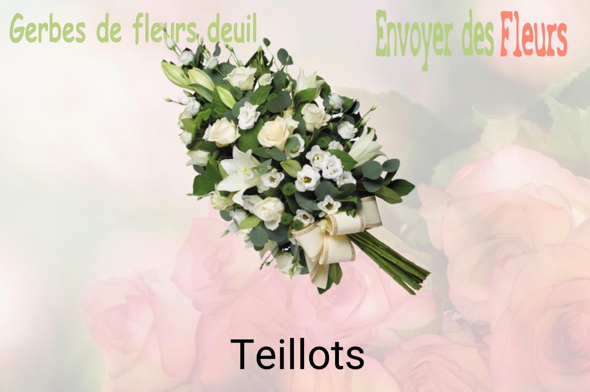 Gerbe de fleurs de deuil livrée à Teillots